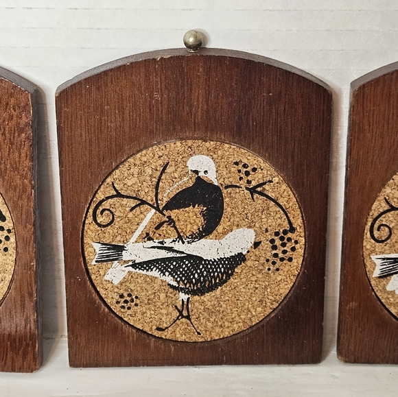 Vintage 1960s Hi Mark Rustic Wood CORK Bird Cage Design Made in Taiwan - Picture 7 of 10